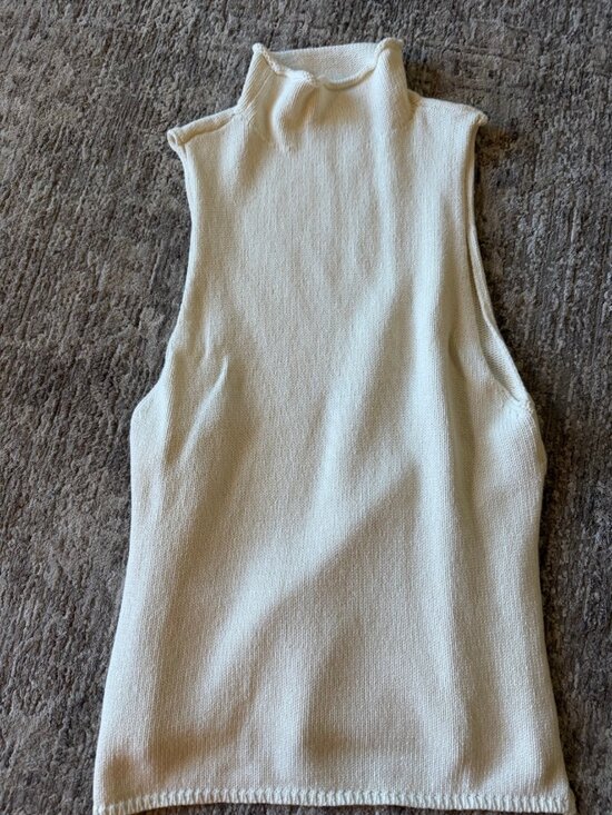 St. Agni Tops - St. Agni Cream Sweater Tank - XS/S
